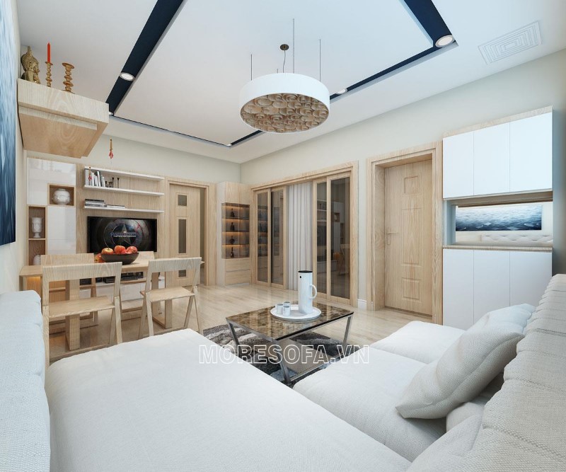 Ghế sofa góc đẹp cho phòng khách nhỏ